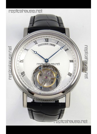 Breguet Classique Tourbillon Stainless Steel Roman Dial Super Clone Watch 
