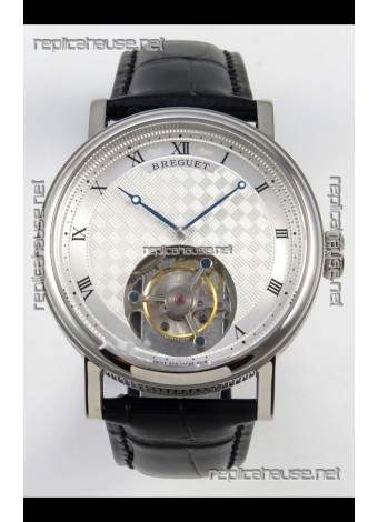 Breguet Classique Tourbillon Stainless Steel Roman Dial Super Clone Watch 
