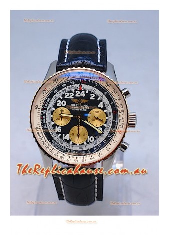 Breitling Navitimer Cosmonaute Swiss Replica Watch in Black Dial