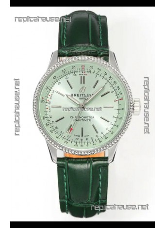 Navitimer Automatic 36 Green Dial Steel Casing Super Clone Watch 