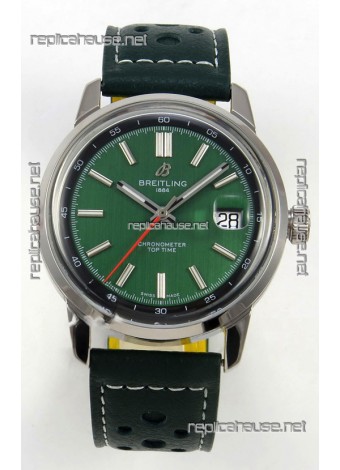 Top Time B31 38mm Green Dial Red Seconds Hands Super Clone Watch 
