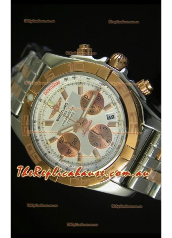 Breitling Chronomat Evolution Swiss Replica Timepiece in Pink Gold