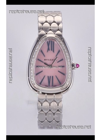 Serpenti Seduttori Pink Pearl dial in Steel Casing Super Clone Watch
