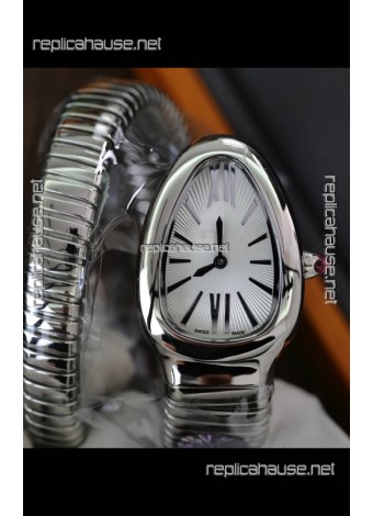 Serpenti Stainless Steel White Dial Super Clone Watch