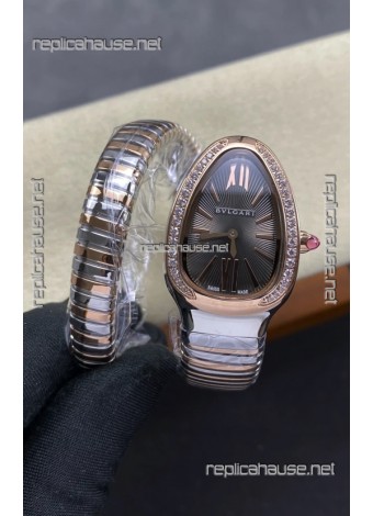 Serpenti Two Tone Grey Dial Super Clone Replica Watch
