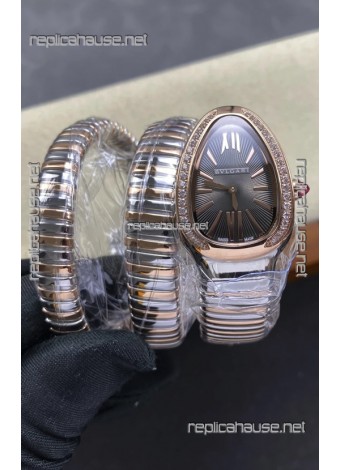 Serpenti Tubogas Double Spiral Grey Dial Two Tone Super Clone Watch 