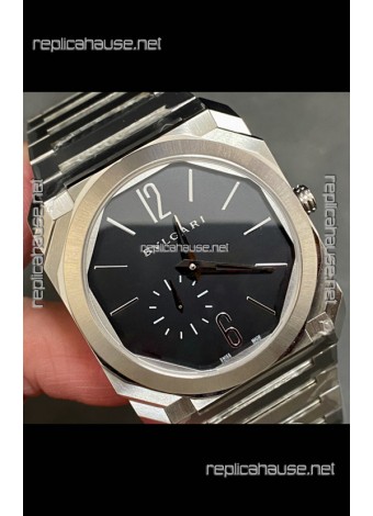 Octo Finissmo 7MM Thick Black Dial Super Clone Watch 