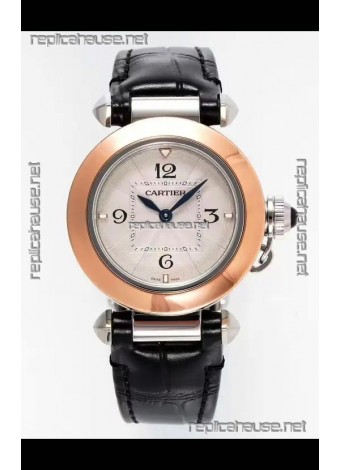Pasha De Cartier Rose Gold Casing Watch 30MM Super Clone Watch 