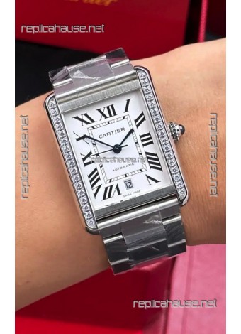 Cartier Tank Solo Swiss Automatic 31MM Diamonds Super Clone Watch 