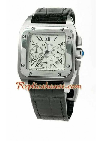 Cartier Santos 100 Chronograph Japanese Wristwatch CTR163