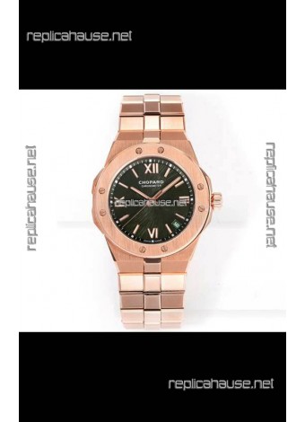 Chopard Alpine Eagle Rose Gold Brown Dial Super Clone Replica Watch