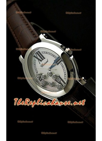 Chopard Happy Sport Ladies Brown Strap Replica watch