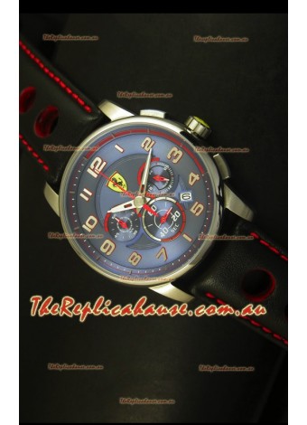Scuderia Ferrari Heritage Chronograph Watch in Blue Dial 