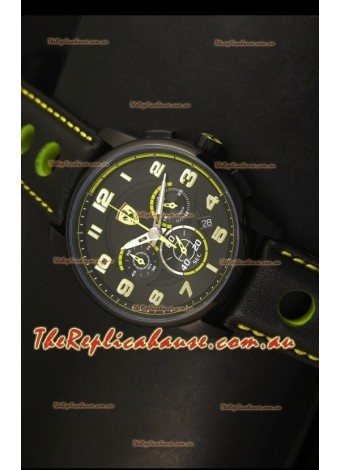 Scuderia Ferrari Heritage Chronograph Watch in Black Steel