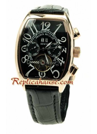 Franck Muller Conquistador Pink Gold Tourbillon Wristwatch FRMLLER29