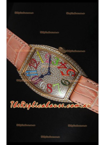 Franck Muller Master of Complications Casablanca Ladies Watch in Rose Gold Case 