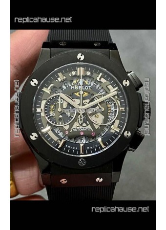 Hublot Classic Fusion Chronograph Black PVD Skeleton Super Clone Watch  