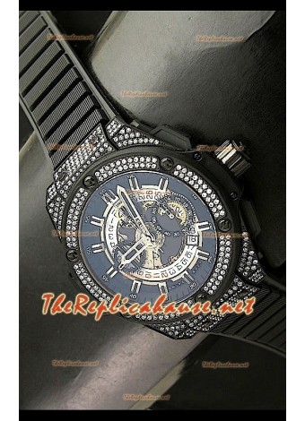 Hublot Big Bang King Power Skeleton Dial watch in PVD