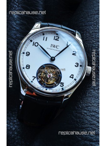 IWC Portuguese Tourbillon Steel Case White Dial Super Clone Watch 
