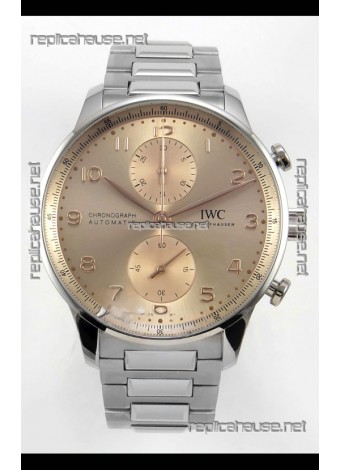 IWC Portuguese Chronograph Champange Dial Super Clone Watch 