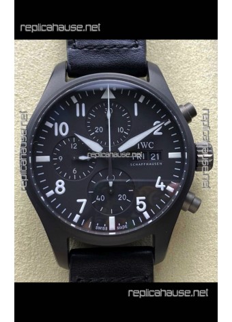IWC PILOT'S Chronograph Ceramic Black Dial Super Clone Watch 