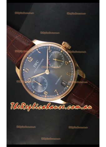 IWC Portugieser IW500702 Swiss Automatic Watch in Grey Dial - Updated 1:1 Mirror Replica 