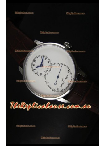 Jaquet Droz Grande Seconde Ivory Enamel Stainless Steel Case Watch in White Dial