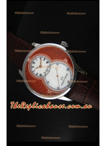 Jaquet Droz Grande Seconde Watch in Red Dial Stainless Steel Case