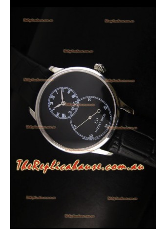 Jaquet Droz Grande Seconde Black Enamel Stainless Steel Case Watch in Black Dial