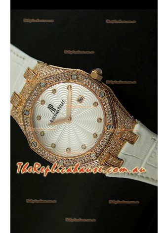 Audemars Piguet Royal Oak LADY Replica Watch in Pink Gold Casing