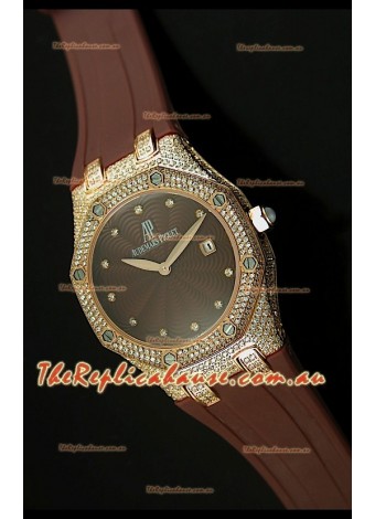 Audemars Piguet Royal Oak LADY Replica Watch in Pink Gold Casing