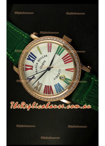Franck Muller Master of Complications Liberty Japanese Watch in Green Strap