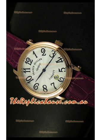 Franck Muller Master of Complications Liberty Japanese Watch Maroon Strap