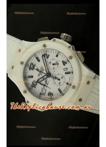 Hublot Big Bang White Ceramic Case Watch in Quartz Movement