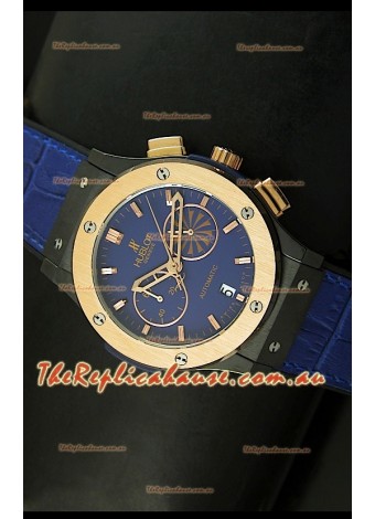 Hublot Classic Fusion Chrono Japanese Quartz Replica Watch in Blue Dial