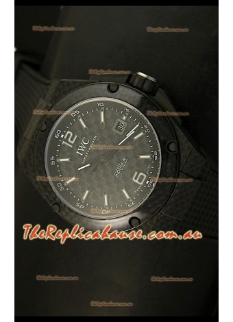 IWC Ingenieur Carbon Casing Swiss Replica Watch in Black Carbon Dial