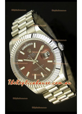 Rolex Day Date II 41MM Swiss Replica Watch - Green Dial - 1:1 Mirror Replica Watch 