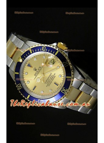 Rolex Submariner Gold Dial Swiss Replica Watch - 1:1 Mirror Replica Watch