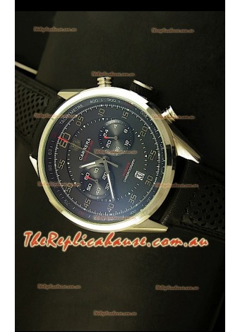 Tag Heuer Carrera Calibre 36 Flyback Black Dial Replica Watch - Quartz Movement