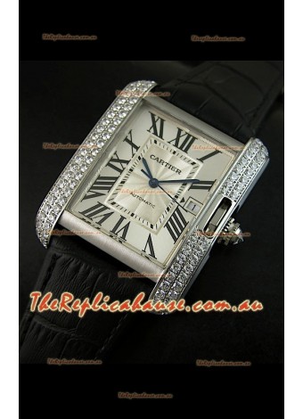Cartier Tank Swiss Replica Watch 1:1 Mirror Replica Watch - Steel Casing