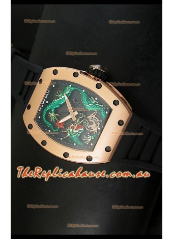 Richard Mille RM057 Tourbillon Jackie Chan Swiss Replica Watch in Pink Gold