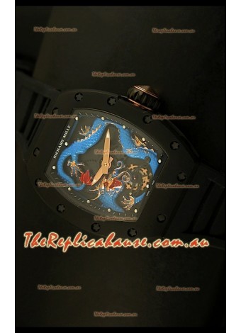 Richard Mille RM057 Tourbillon Jackie Chan Swiss Replica Watch in PVD Case