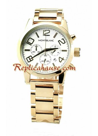 Mont Blanc Timewalker Gold Wristwatch MBLNC29