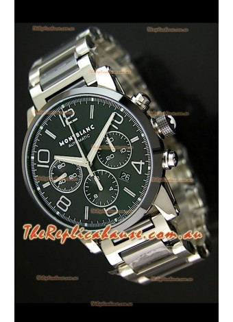 Mont Blanc Timewalker Ceramic Strap Inlays Watch in Black - 1:1 Mirror Replica