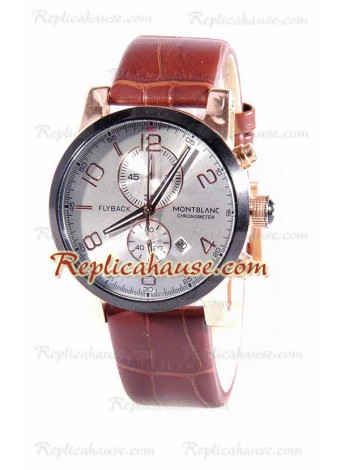 Mont Blanc Classic Flyback Chronograph Wristwatch MBLNC01
