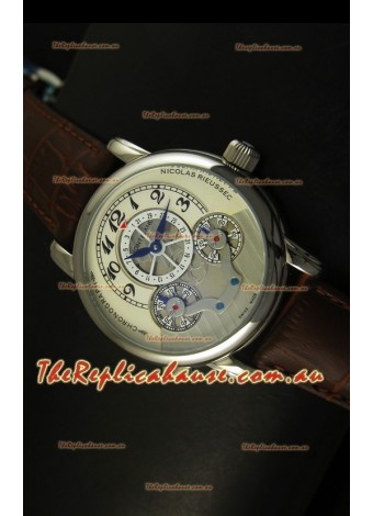 Mont Blanc Nicolas Riessec Stainless Steel Case in White Dial