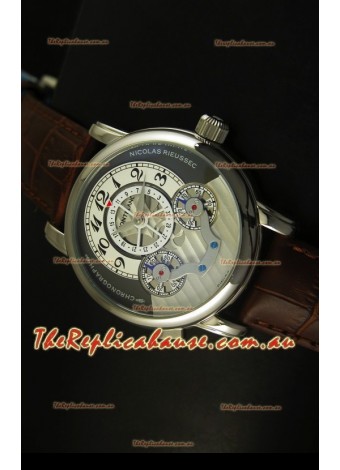 Mont Blanc Nicolas Riessec Stainless Steel Case in Grey Dial