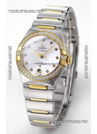 Omega Constellation 29MM Two Tone Yellow Gold White Dial Automatic Super Clone Watch 
