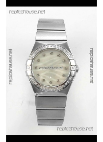 Omega Constellation 28MM Pearl Textured Dial QUARTZ Super Clone Watch 