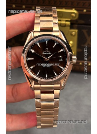 Omega De-Ville Rose Gold Brown Dial 41MM Super Clone Watch 